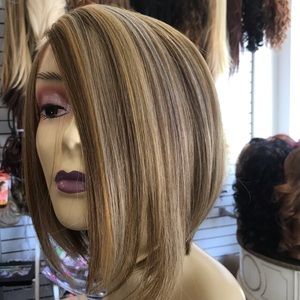 Side part blonde wig sale human hair Blende Lace USA USA wig shop